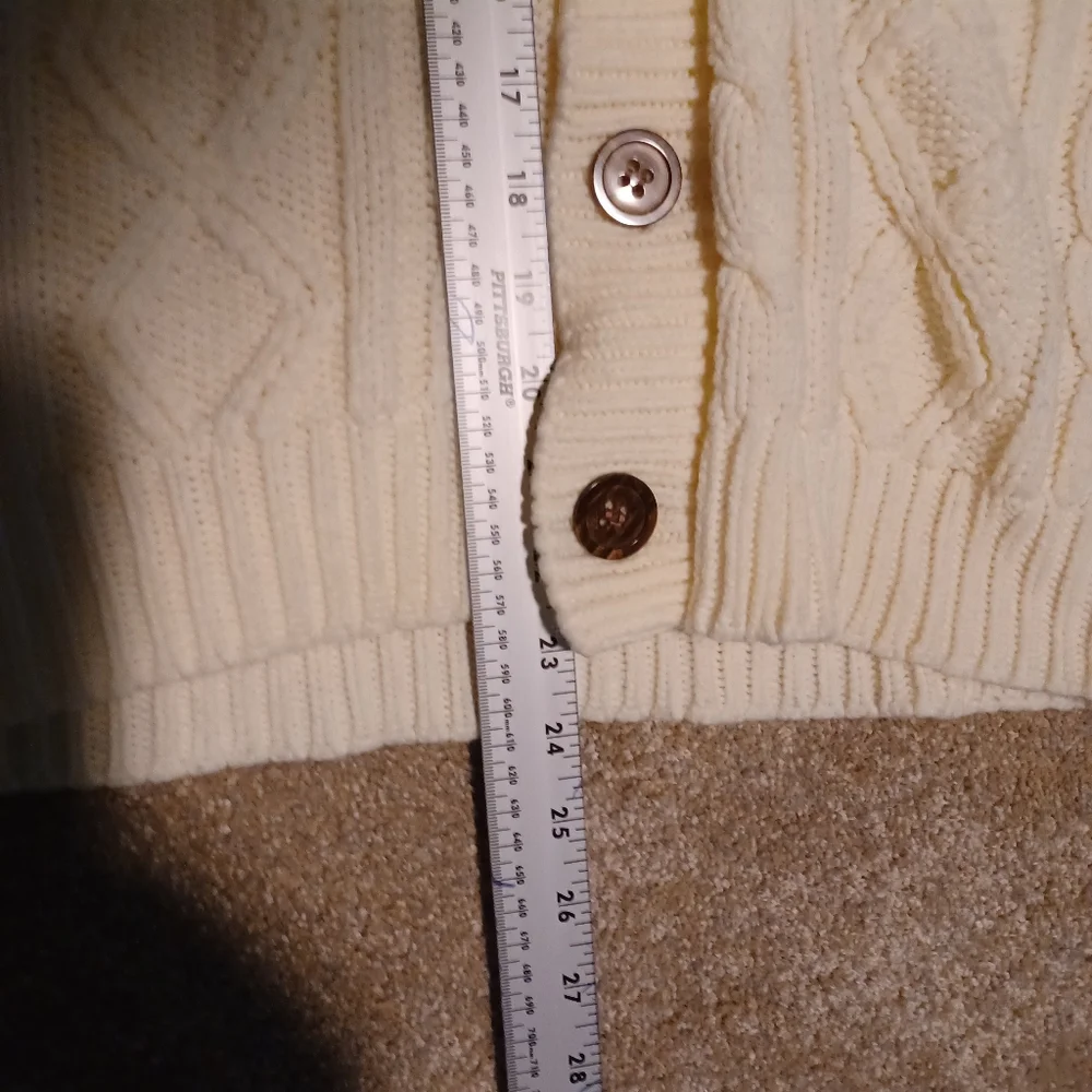 Vintage white cardigan sweater men's medium - Picture 6 of 6
